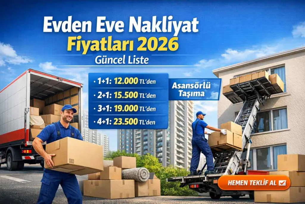 Evden Eve Nakliyat Fiyatları 2026
